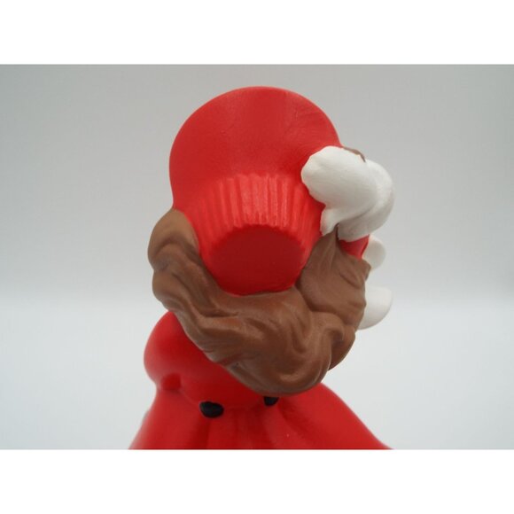 Vintage Atlantic Mold 8.5" Hand Painted Ceramic Lady Christmas Caroler Figurine - Picture 10 of 11